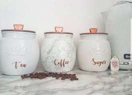 Black And White Canisters Australia Grey Silver White Copper Tea Coffee Sugar Canister Tea Caddy Kitchen Canister Kitchen Storage Marb Kitchen Jars Copper Kitchen Decor Copper Kitchen Accessories
