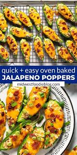 Easy Baked Jalapeno Peppers Midwest Foodie Recipe In 2020 Stuffed Peppers Dinner Party Recipes Jalapeno