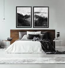Black And White Forest Print Black And White Abstract Art Etsy Bedroom Wall Art Above Bed Bedroom Black White Bedroom