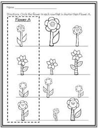 Tall Taller Tallest Short Shorter Shortest Flower Measurement Worksheets In 2020 Measurement Worksheets Shapes Worksheet Kindergarten Kindergarten Worksheets