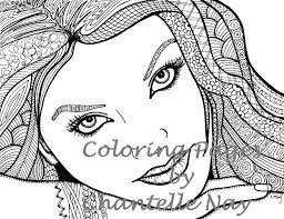 See eyebrows stock video clips. Beautiful Girl Coloring Page Woman Face Adult Coloring Etsy