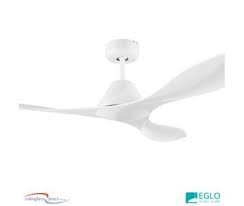 White Eglo Nevis 52 1300mm Dc 3 Blade Abs Indoor Outdoor Ceiling Fan With Remote Control Ceiling Ceiling Fan With Remote Outdoor Ceiling Fans Ceiling Fan