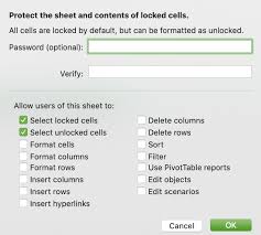 If you do not supply a password, any user can unprotect the sheet and change the protected elements. How To Lock Cells In Microsoft Excel On Mac To Protect Your Data