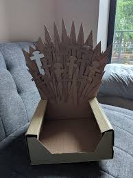 Cardboard Iron Throne Cat Bed 6 Steps With Pictures Instructables