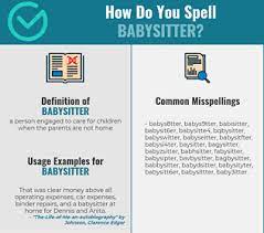 Correct Spelling For Babysitter Infographic Spellchecker Net
