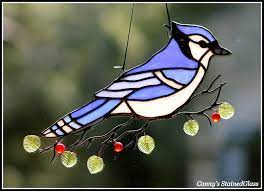 Plated with a silver finish for everlasting beauty. Blue Jay Stained Glass Birds Stained Glass Ornaments Stained Glass Suncatchers