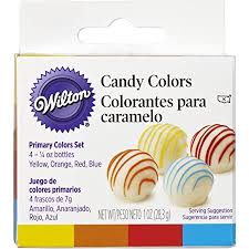 Amazon Com Wilton Candy Decorating Primary Colors Set 1 Oz Kitchen Dining Colored candy melts are very concentrated, you don't need tons of colored disks to get a bright color. wilton candy decorating primary colors set 1 oz
