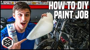 Diy Spray Paint Job On My Motorcycle Youtube