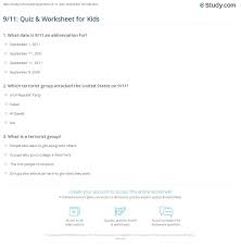 Who was mayor of new york city during the 9/11 attacks? 9 11 Quiz Worksheet For Kids Study Com