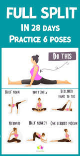 How To Do Full Split In 28 Days Yoga In 2020 Gym Workout For Beginners Flexibility Workout Cheer Workouts