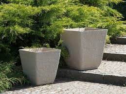Grand Cache Pot En Pierre Beige Delos Beige Beliani Cache Pot