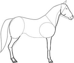 1/dessiner un cheval de profil en le schématisant. Comment Dessiner Un Cheval Artacademie
