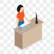 2 5d Supermarket Cashier Labor Day Work Hard Work Png And Vector With Transparent Background For Free Download Photo Frame Design Credit Card Machine Frame Design