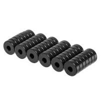 3/8 x 1/8 Inch Neodymium Countersunk Ring Magnets N42 with Black Epoxy (42  Pack)