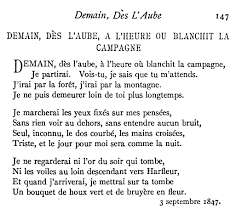 Demain Des L Aube By Victor Hugo I Memorized This One In College For A French Poetry Class Victor Hugo Poeme Victor Hugo Poesie Francaise