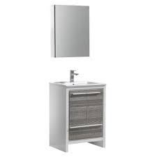 modern bathroom vanity in ash gray