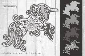 Download Unicorn Mandala Vector 3d Layered 1 Grafico Por Ahsancomp Studio Creative Fabrica