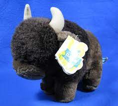 Vintage 1984 Dakin Plush Brown Buffalo Bill Small Stuffed Bison Animal Baby Buffalo Dinosaur Stuffed Animal Plush Animals