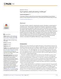 Words that begin with br are commonly used for word games like scrabble and words with friends. Pdf Surnames And Ancestry In Brazil