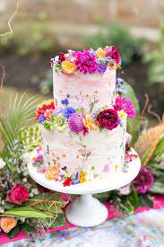 Bright Floral Cake Personalized Wedding Cake Toppers Wedding Cake Toppers Spring Wedding Cake