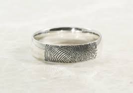 Secret Message Fingerprint Ring In Sterling Silver Brent Jess Fingerprint Jewelry Made With Your Fingerprints In 2020 Fingerprint Jewelry Fingerprint Ring Silver