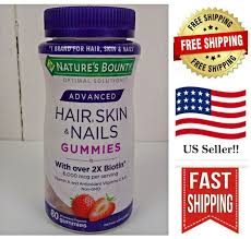 It contains just the right balance of nutrients to help support beautiful hair, strong nails and vibrant skin.* this innovative formula provides you with the vital nutrients your body needs to support your natural beauty from within. Nature S Bounty Advanced Hair Skin Nails Gummies With 2x Biotin 80 Ct Purple Ebay