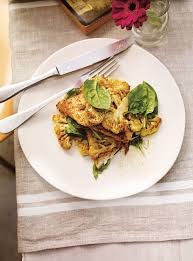 Escalope De Poulet Et Chou Fleur Sur Une Plaque Recette Recette Poulet Escalope De Poulet Et Poulet