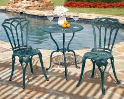 3 Pc Bistro Set Outdoor Patio Cast Aluminum Porch Pool Garden Furniture Tulip Outdoor Furniture Makeover Bistro Set Outdoor Bistro Set
