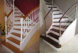 Pour un escalier en extérieur, du bois de classe 4 suffit (voire de classe 3 dans les régions très sèches) : Avant Apres Escalier Et Sa Rambarde Sur Mesure Par Divinox