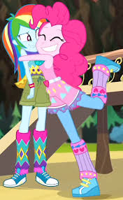 They have been available for awhile, but they were the only two of the main six we hadn't opened up in rainbow rocks form yet! 1274246 Equestria Girls Hug Legend Of Everfree Pinkie Pie Rainbow Dash Safe Screencap S My Little Pony Cartoon My Little Pony Characters Rainbow Dash