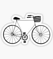 Black And White Bike Design Black And White Bike Stickers White Bike Bike Stickers Stickers