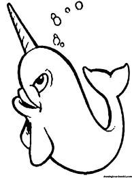 Narwhal Coloring Page Coloring Pages Whale Coloring Pages Cute Narwhal