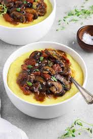 Stir in remaining 1/2 teaspoon salt. Creamy Polenta With Mushroom Ragu Vegan Huggs