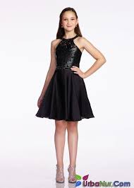 12 Yas Abiye Mezuniyet Elbise Modelleri Siyah Kisa Halter Yaka Klos Etek Ust Kismi Cicek Baskili Dresses For Tweens Little Girl Dresses Homecoming Dresses