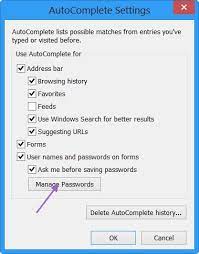Manage Passwords In Internet Explorer Using Credential Manager
