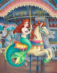 Ariel Riding A Carosel Disney Princess Ariel Disney Little Mermaids Disney Ariel