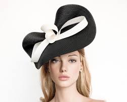Blak and White Derby Fascinator, Black Ascot Hat, Beige Kentucky Derby Hat,  Ivory Wedding Hat, Ascot Fascinator Hat, Womens Races Hats, Bow