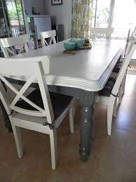 Renewing A Second Hand Kitchen Table With Paint Kitchen Table Settings Painted Kitchen Tables Kitchen Table