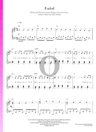 Zum repertoire der transkribierten klaviernoten gehören unter anderem stücke von bruce. Faded Noten Klavier Gesang Pdf Download Streamen Oktav