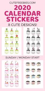Free Printable 2021 Calendar Stickers 12 Month Calendar Cute Freebies For You Calendar Stickers Planner Printables Free Free Printable Monthly Planner