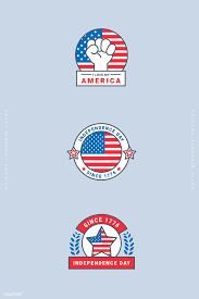 Download Premium Vector Of American Independence Day Badge Collection Independence Day American Independence Badge