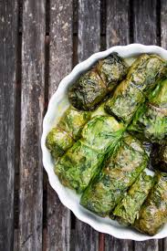 Mangold Dolmades Oder Gefullte Mangold Rollchen Rezept Rezepte Mangold Rezepte Lebensmittel Essen