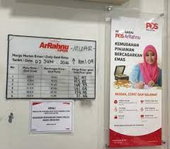 Emas yang akan dilelong akan diletakkan dalam peti pameran. Pahit Manis Pajak Gadai Arrahnu