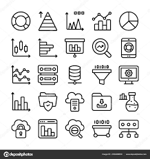Here Offering Data Analytics Charts Line Icons Pack Meet