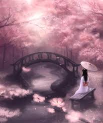 Fond D Ecran Japonais Rose Design Manga Japon Paysage Arbre Cerisier Japonais Peinture Japonaise