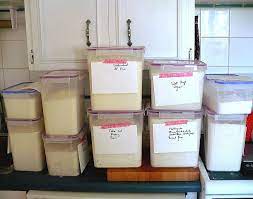 It's a really good size bin that's not too big i don't feel, but still can store a good amount of flour. My Mom Asked For Ways To Store Flour And Stuff So This Is For Her Flour Storage Baking Station Flour Storage Containers