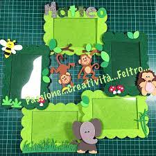 Handmade Passionecreativitafeltro Cornici Feltro Jungle Creativita Cornici Artigianali Segnalibro In Feltro