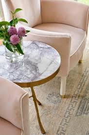Trending Now Blush Tones The Well Appointed House Blog Living The Well Appointed Life Vintage Living Room Pink Velvet Chair Office Chair Design