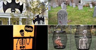 Of course, this is a subjective matter since not everyone finds the same things scary but i think we can all agree on a few general symbols and ideas. 25 Diy Outdoor Halloween Decorations