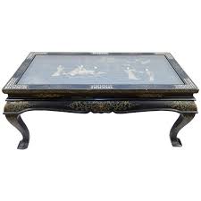 Vintage Chinese Black Lacquer Folding Wood And Mother Of Pearl Coffee Table In 2020 Coffee Table Folding Coffee Table Vintage